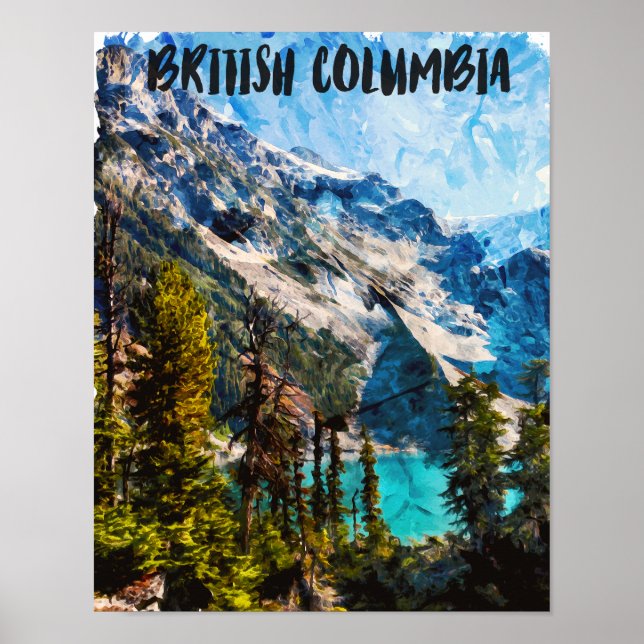 Poster Colombie-Britannique Canada Mountain View (Devant)