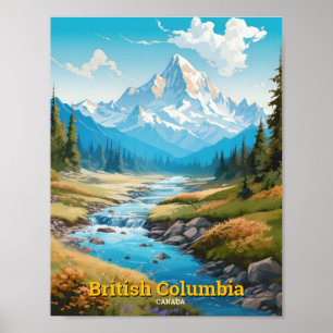 Poster Colombie-Britannique Canada Vintage voyage