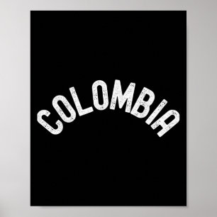 Poster Colombie Carte Graphique des citations Colombie