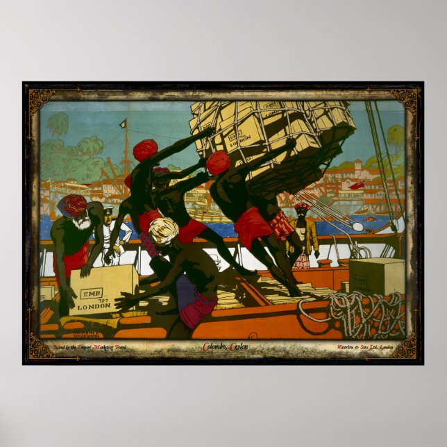 Poster Colombo, Ceylan - The Empire Marketing Board (Devant)