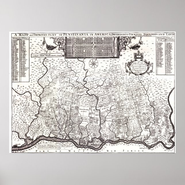 Poster Colonie de Pennsylvanie 1687 (Devant)