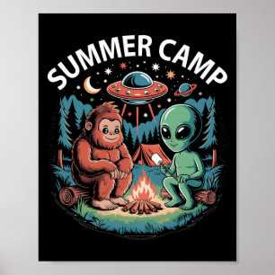 Poster Colonie de vacances pour enfants alien ufo réalisa