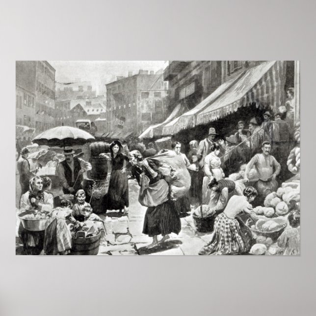 Poster Colonie italienne Mulberry Bend à New York (Devant)