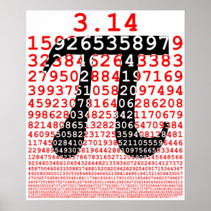 Poster Colonnes d'origine numéro pi jour symbole mathémat