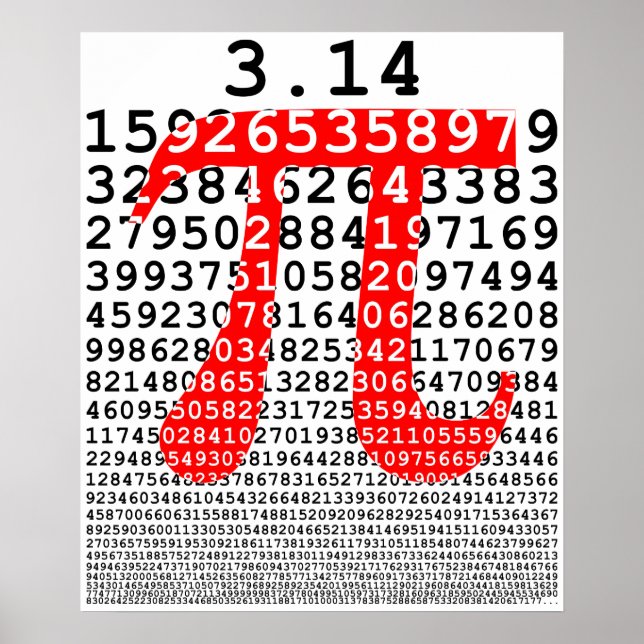 Poster Colonnes d'origine numéro pi jour symbole mathémat (Devant)