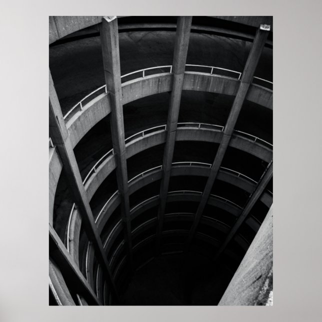 POSTER COLONNES EN BÉTON GRIS (Devant)
