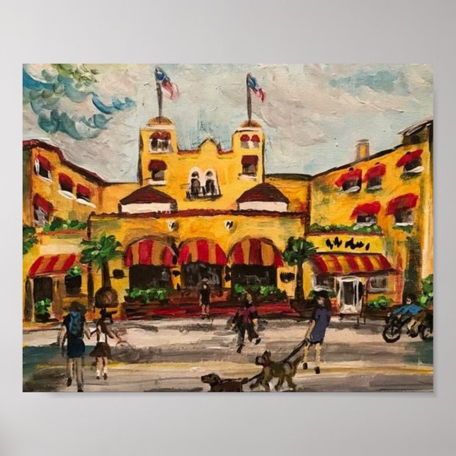 Poster "Colony Hotel at Delray Beach" de Willowcatdesigns (Devant)