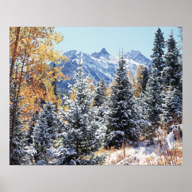 Poster Colorado, Monts San Juan, Première neige (Devant)