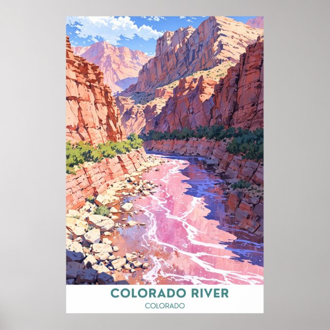 Poster Colorado River, Colorado (Devant)