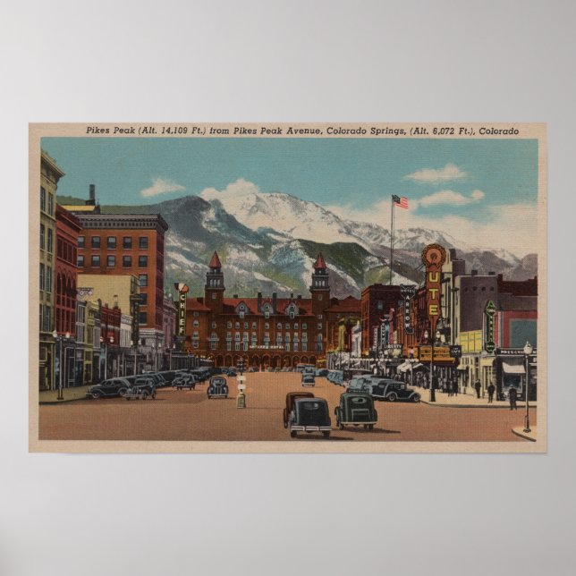 Poster Colorado Springs, CO (Devant)