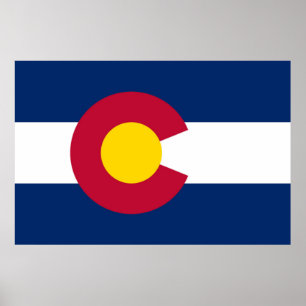Poster Colorado State Flag