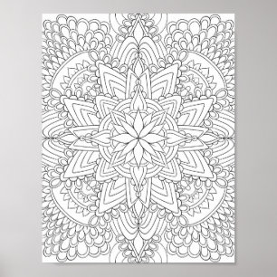 Poster Coloration Mandala