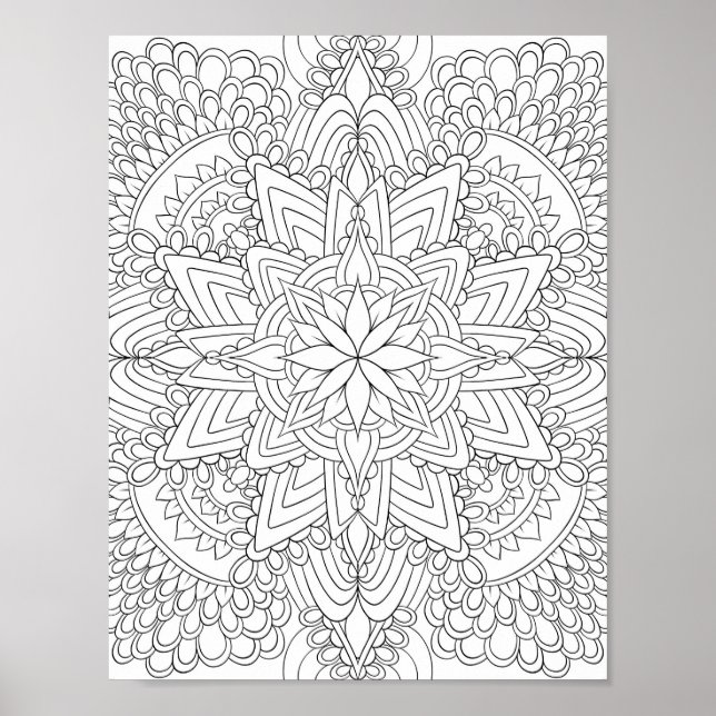 Poster Coloration Mandala (Devant)