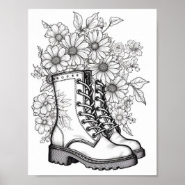 Poster Coloration pour adultes automne/automne