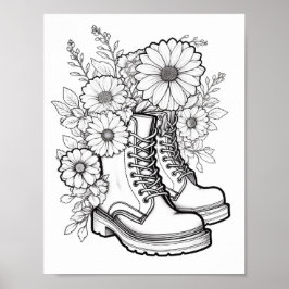 Poster Coloration pour adultes automne/automne