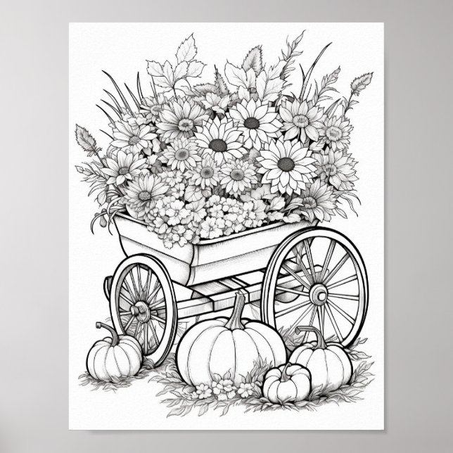 Poster Coloration pour adultes automne/automne (Devant)
