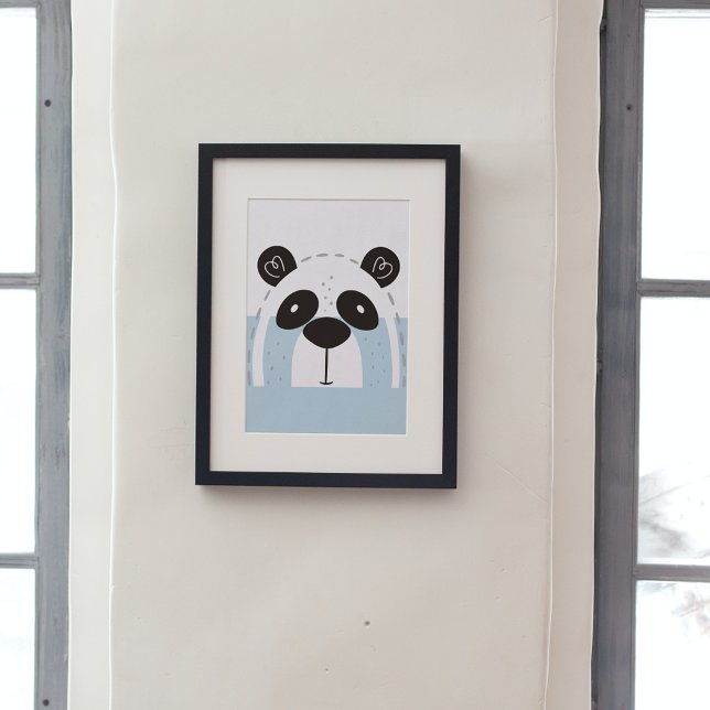 Poster Colorbloc de face Panda Cute (Créateur téléchargé)