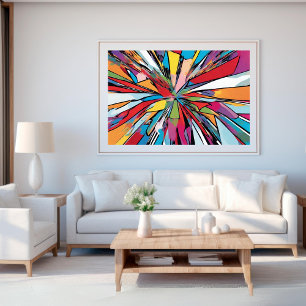 Poster coloré Abstrait Pop Art Design