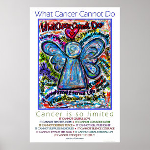 Poster Coloré Ce que le cancer ne peut pas faire Ange Pos