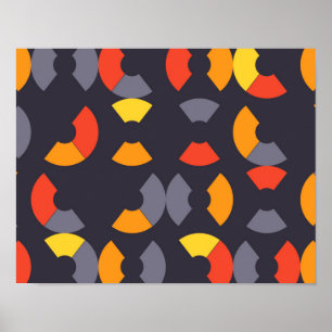 Poster Coloré, cool, tendance, moderne, art circulaire ur