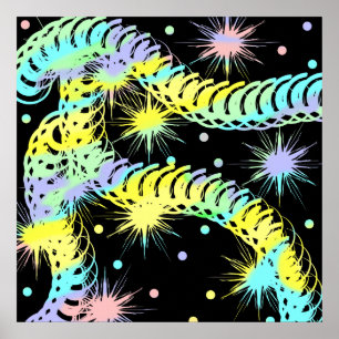 Poster coloré funky