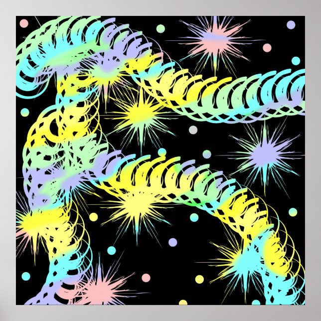 Poster coloré funky (Devant)