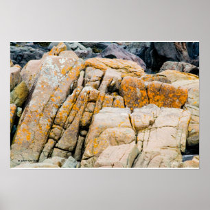 Poster Coloré Ocean Rocks Imprimer