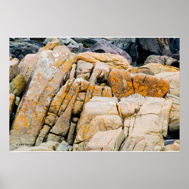 Poster Coloré Ocean Rocks Imprimer (Devant)