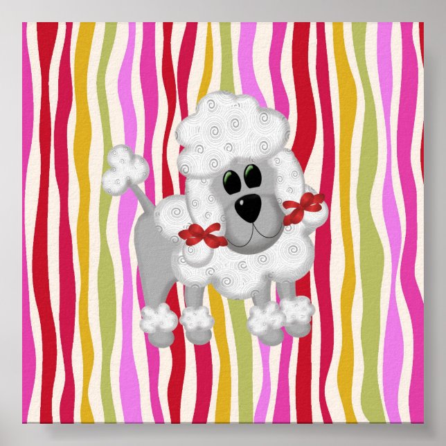 Poster Coloré Poodle Colossal (Devant)