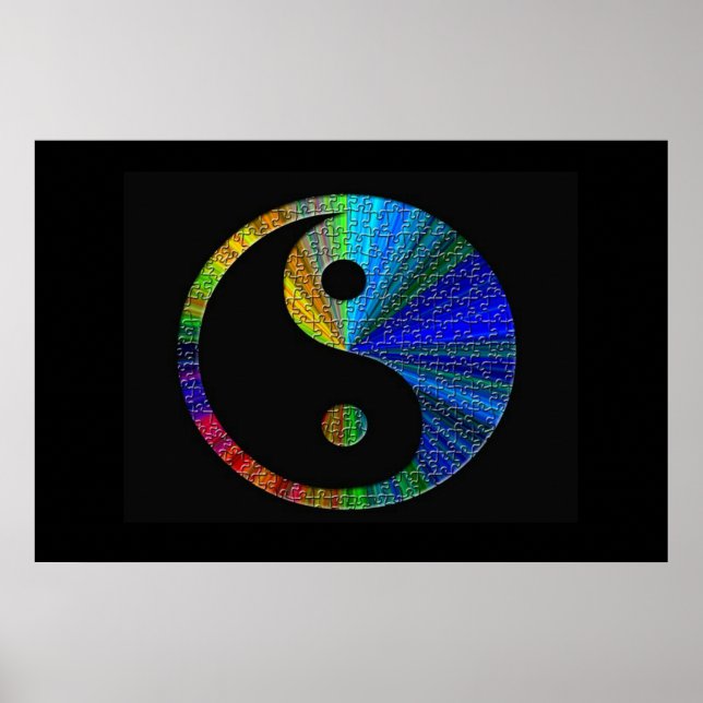 Poster Coloré Yin Et Yang (Devant)
