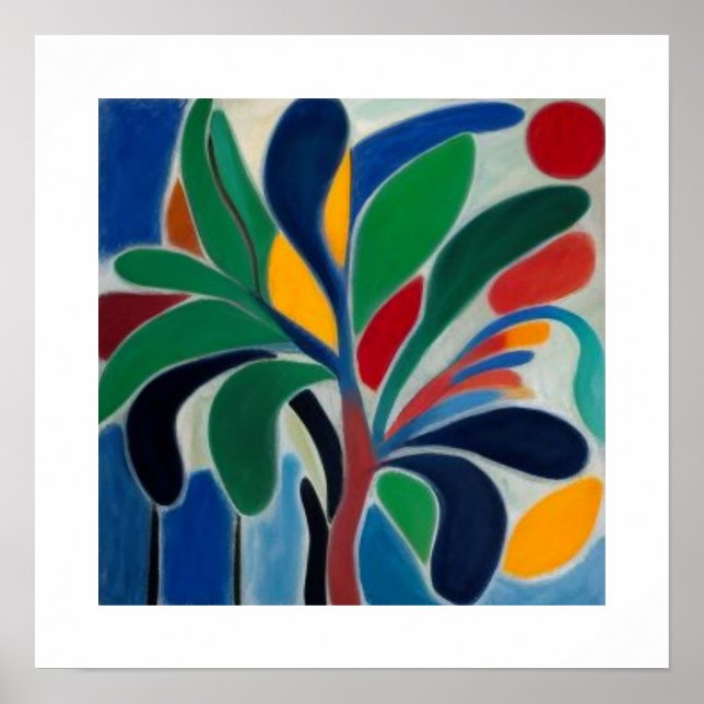 Poster Colorful Abstract Palm Tree (Devant)