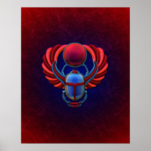Poster Colorful Egyptian Scarab
