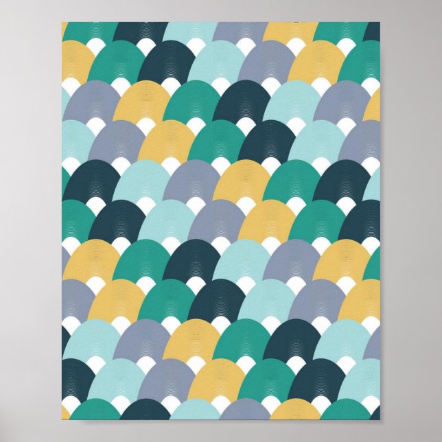 Poster Colorful Geometric Pattern  (Devant)