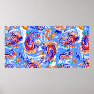 Poster Colorful paisible sans couture motif