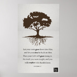 Poster Colossiens 2:7 - Enracinés en Lui