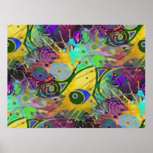 Poster colourful splatter