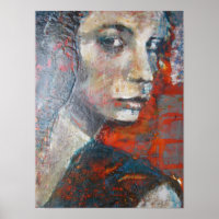 Colourful, strong woman looking at you
