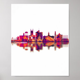 Poster Columbia Missouri Skyline