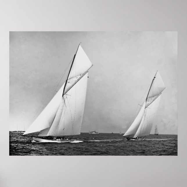 Poster Columbia & Shamrock 1898 (Devant)