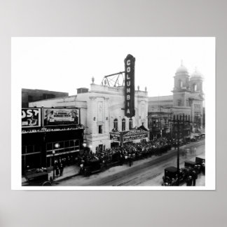 Poster Columbia Theatre, Nuit d'ouverture (Impression de 