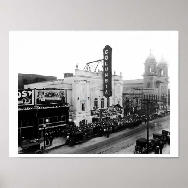 Poster Columbia Theatre, Nuit d'ouverture (Impression de  (Devant)