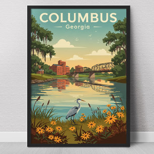 Poster Columbus Géorgie vintage