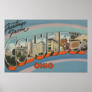 Poster Columbus, Ohio - Grandes Lettres Scènes 4