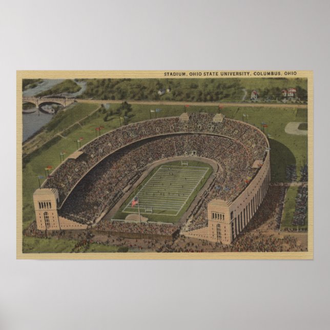 Poster Columbus, Ohio - Université d'État de l'Ohio (Devant)