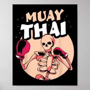 Poster Combat de boxe thaïlandaise amateur d'arts martiau