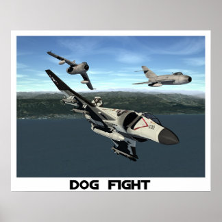 Poster Combat de chiens