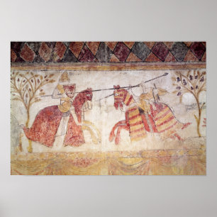 Poster Combat entre le roi Angevin et Manfred