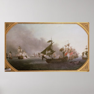 Poster Combat naval outre de l'île du Grenada