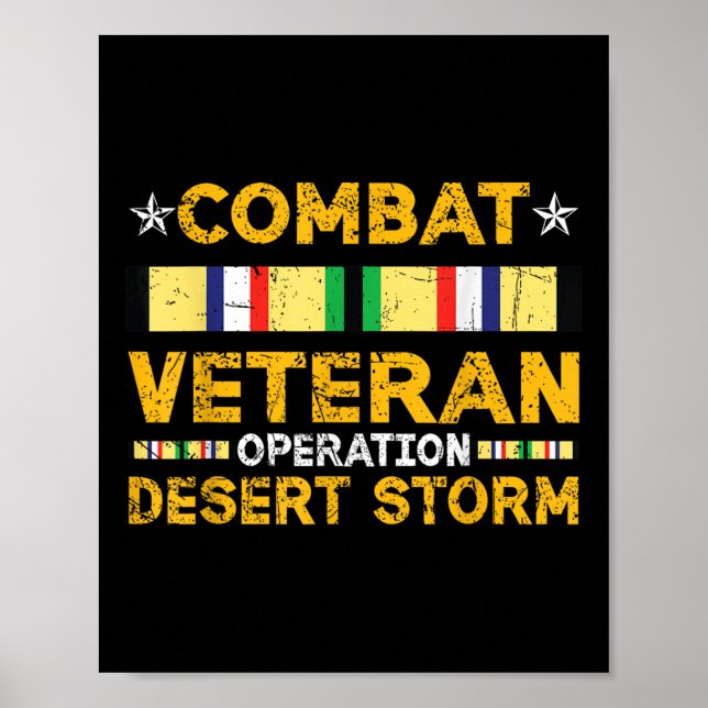 Poster Combat Tempête du désert Vétéran Service de guerre (Devant)