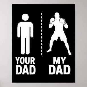 Poster Combattant d'arts martiaux mixtes Votre papa cool